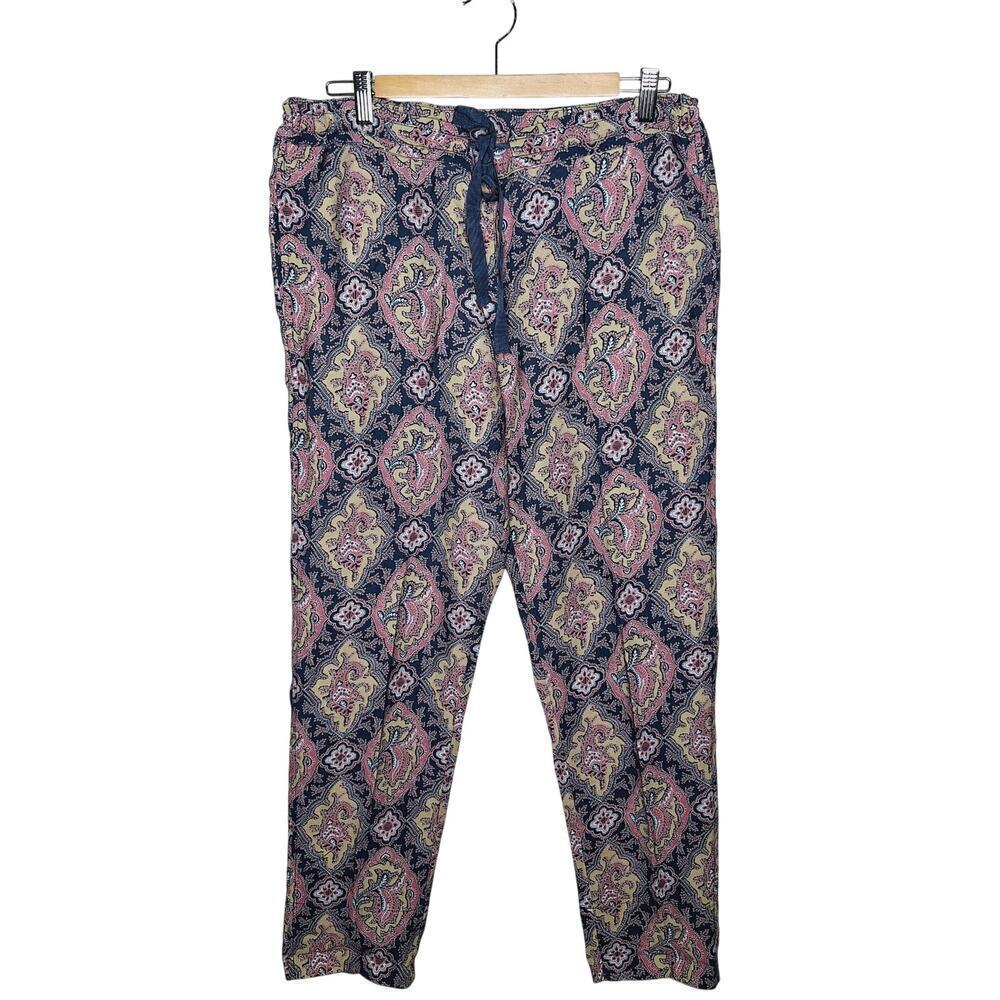 Sundance Madora Paisley Drawstring Pant Boho Medium Loose Relaxed Beachy Coastal